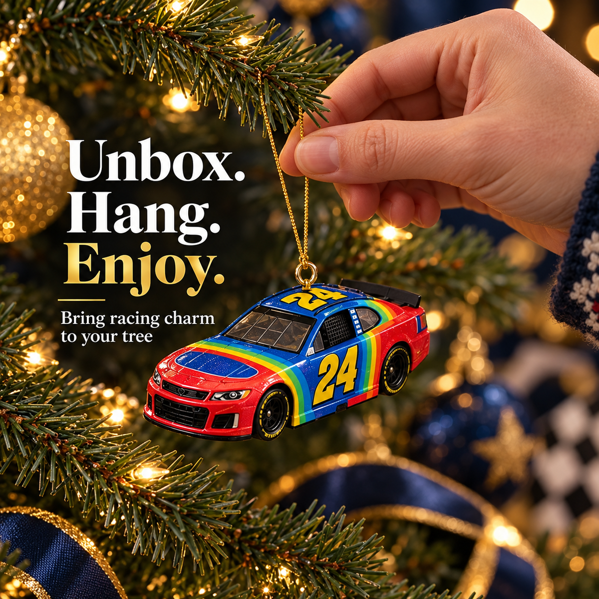 🏁 Racing Advent Calendar – 24 Days of Christmas Ornament Surprises 🎄🎁