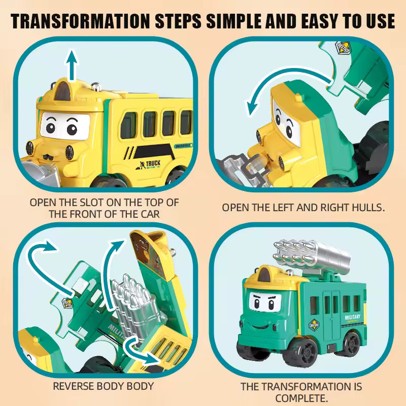 🚗✨Flip & Change Reverse Car | Cartoon Transformable Kids Toy