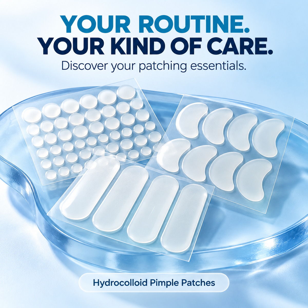 ✨ Hydrocolloid Pimple Patch Kit – 312/609 Patches, 7 Sizes for Small & Large Areas