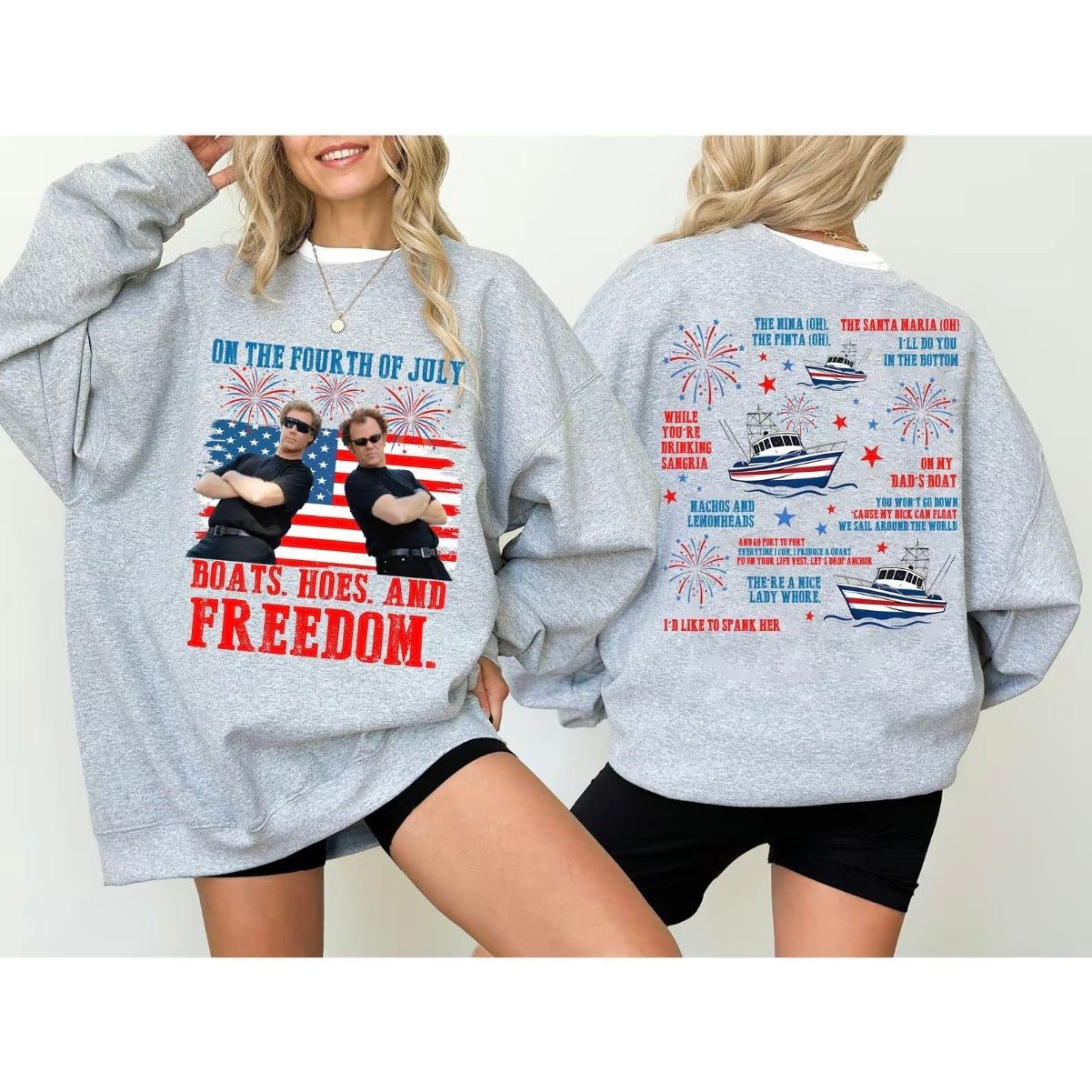 Boats Hoes And Freedom 4th Of July Parody Step Brothers T-Shirt/Sweatshirt/Hoodie