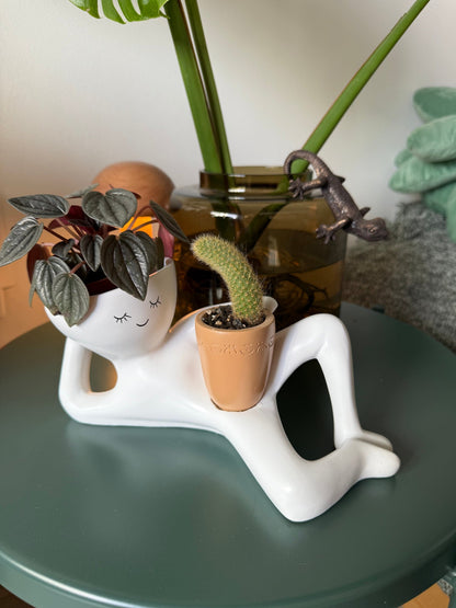 🌵Handmade Lady Plant Pot