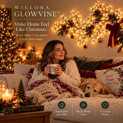 🎄 50% OFF Christmas Glow Vine Lights ✨ Flexible Wall Decor To Create Your Own Holiday Magic