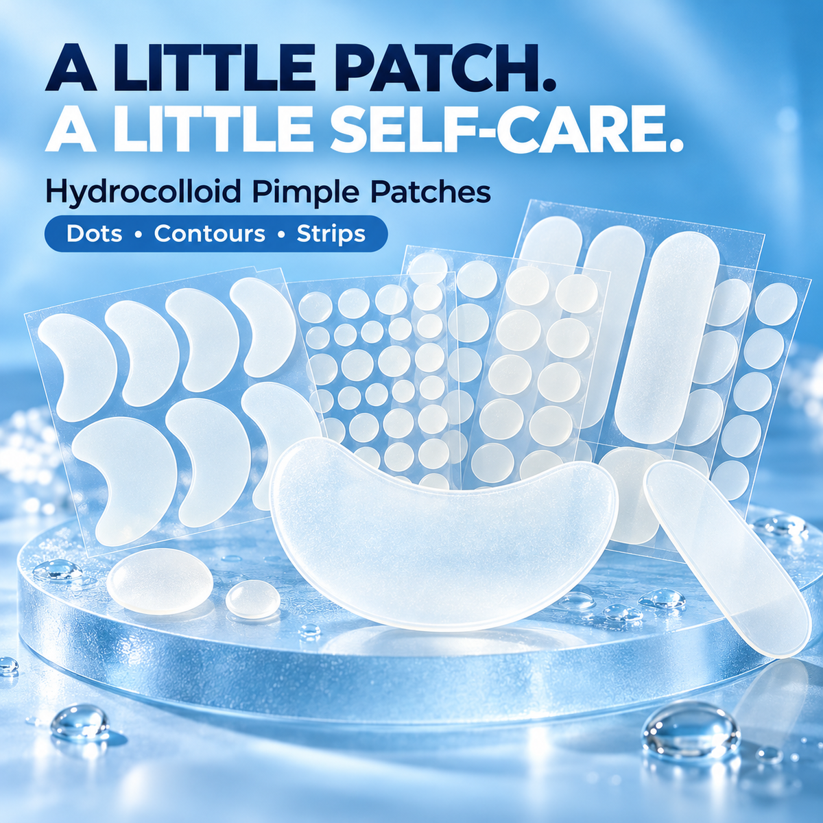✨ Hydrocolloid Pimple Patch Kit – 312/609 Patches, 7 Sizes for Small & Large Areas