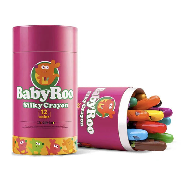 BabyRoo Silky Washable Crayons 🎨🖍️✨ – Safe, Smooth & Easy to Clean!
