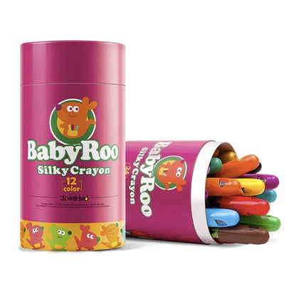 BabyRoo Silky Washable Crayons 🎨🖍️✨ – Safe, Smooth & Easy to Clean!