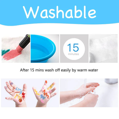 BabyRoo Silky Washable Crayons 🎨🖍️✨ – Safe, Smooth & Easy to Clean!