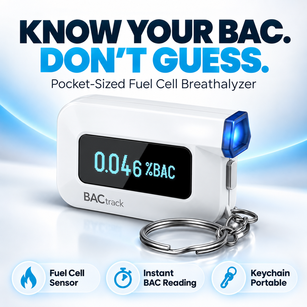 🚗 Pocket BAC Breathalyzer – Professional-Grade Alcohol Tester with App Tracking
