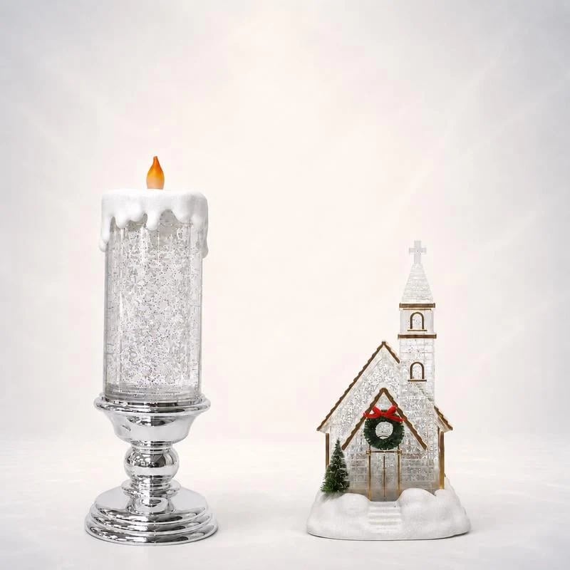 🎄 Musical Christmas Snow Globe Lantern – Glowing Lights & Swirling Snow