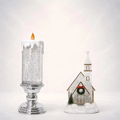 🎄 Musical Christmas Snow Globe Lantern – Glowing Lights & Swirling Snow