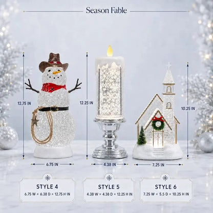 🎄 Musical Christmas Snow Globe Lantern – Glowing Lights & Swirling Snow