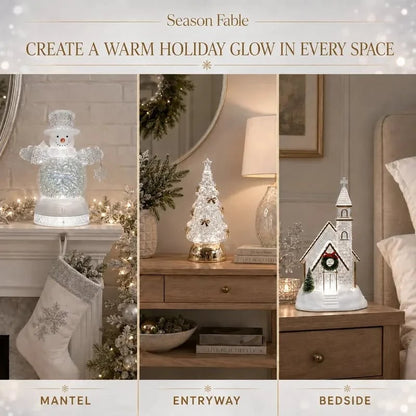 🎄 Musical Christmas Snow Globe Lantern – Glowing Lights & Swirling Snow