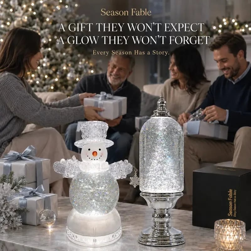 🎄 Musical Christmas Snow Globe Lantern – Glowing Lights & Swirling Snow