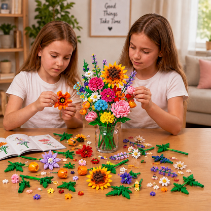 Christmas Building Block Flower Bouquet Calendar