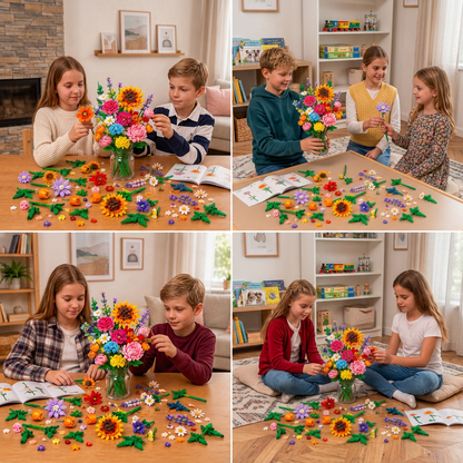 Christmas Building Block Flower Bouquet Calendar
