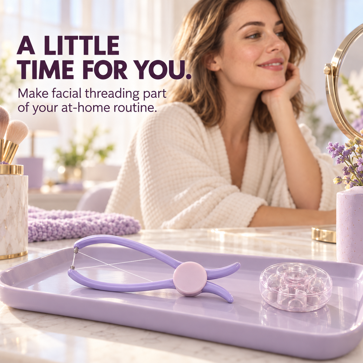✨ Manual Facial Threading Tool – Cotton Thread Hair Remover for Women