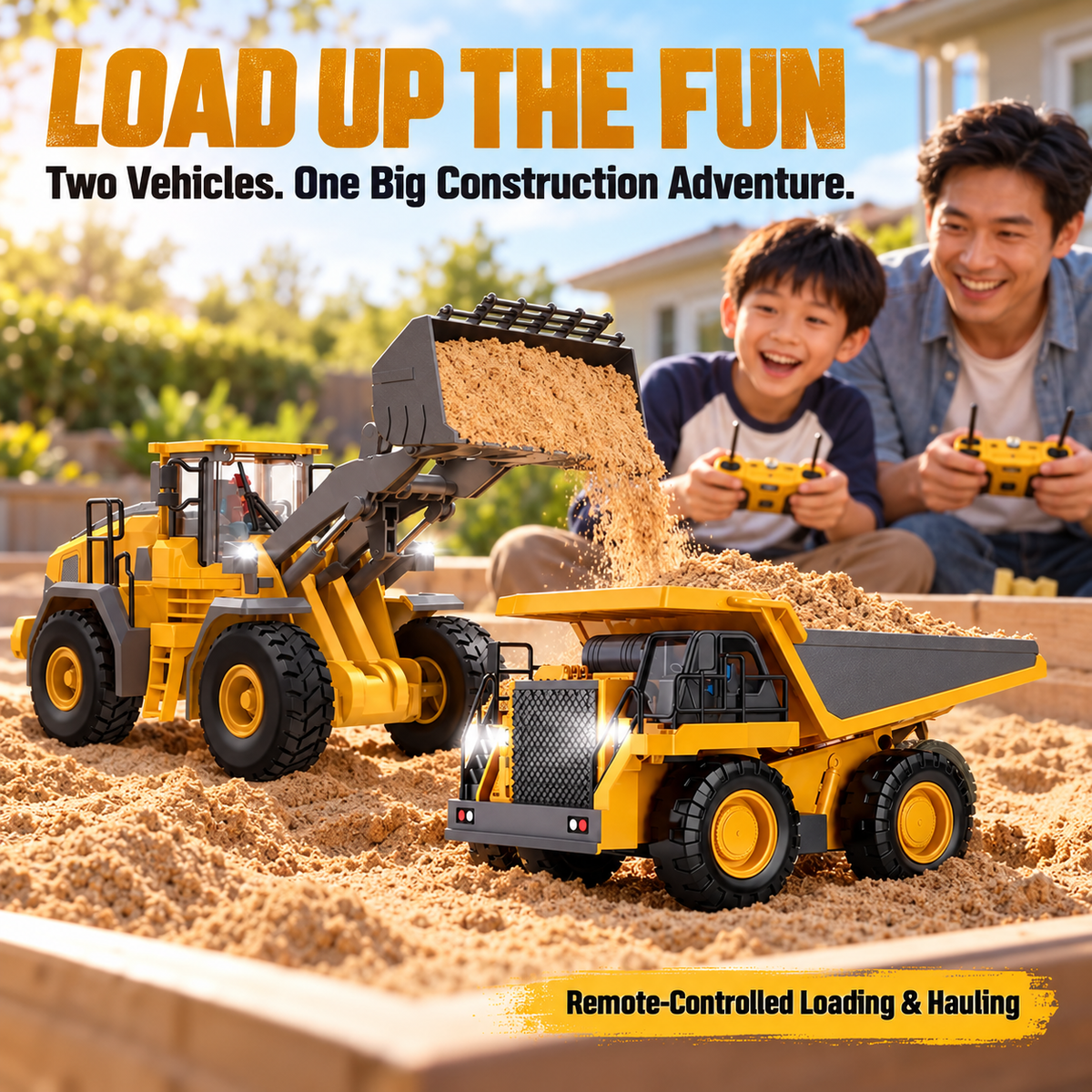 🚜2.4G Alloy RC Construction Team 1:20 Scale – 🏗️Big Remote Control Truck Fleet Toy for Boys (Free Shipping✈️)