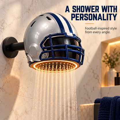 Helmet Shower Head – Rain-Style Spray with a Glowing Light Ring