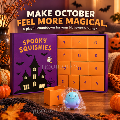Halloween Squishy Advent Calendar, 13-Day Mystery Toy Countdown Box