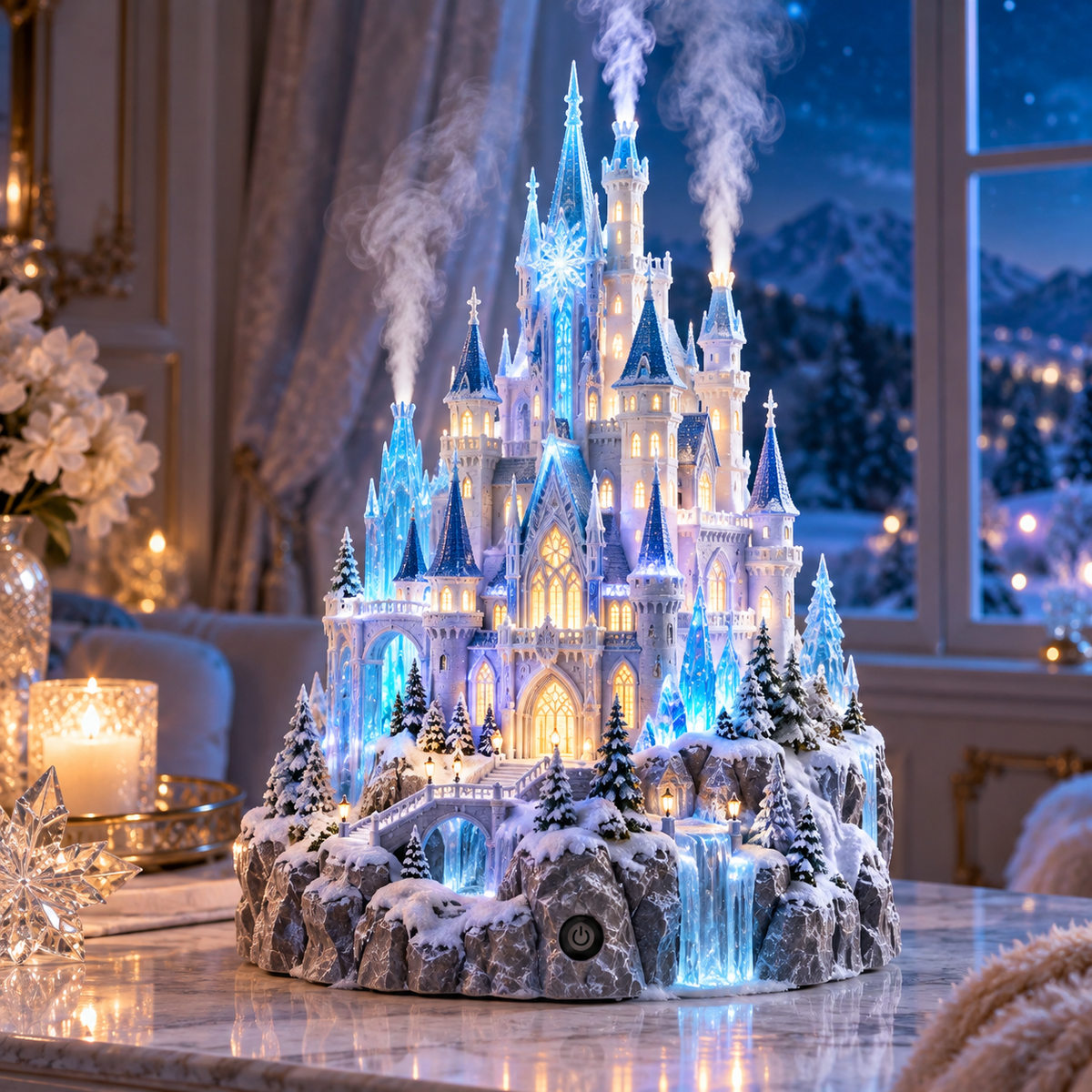 🔥LAST DAY 50% OFF🏰✨ Fairytale Castle Humidifier – Magical Mist, Glowing Windows & Storybook Home Decor