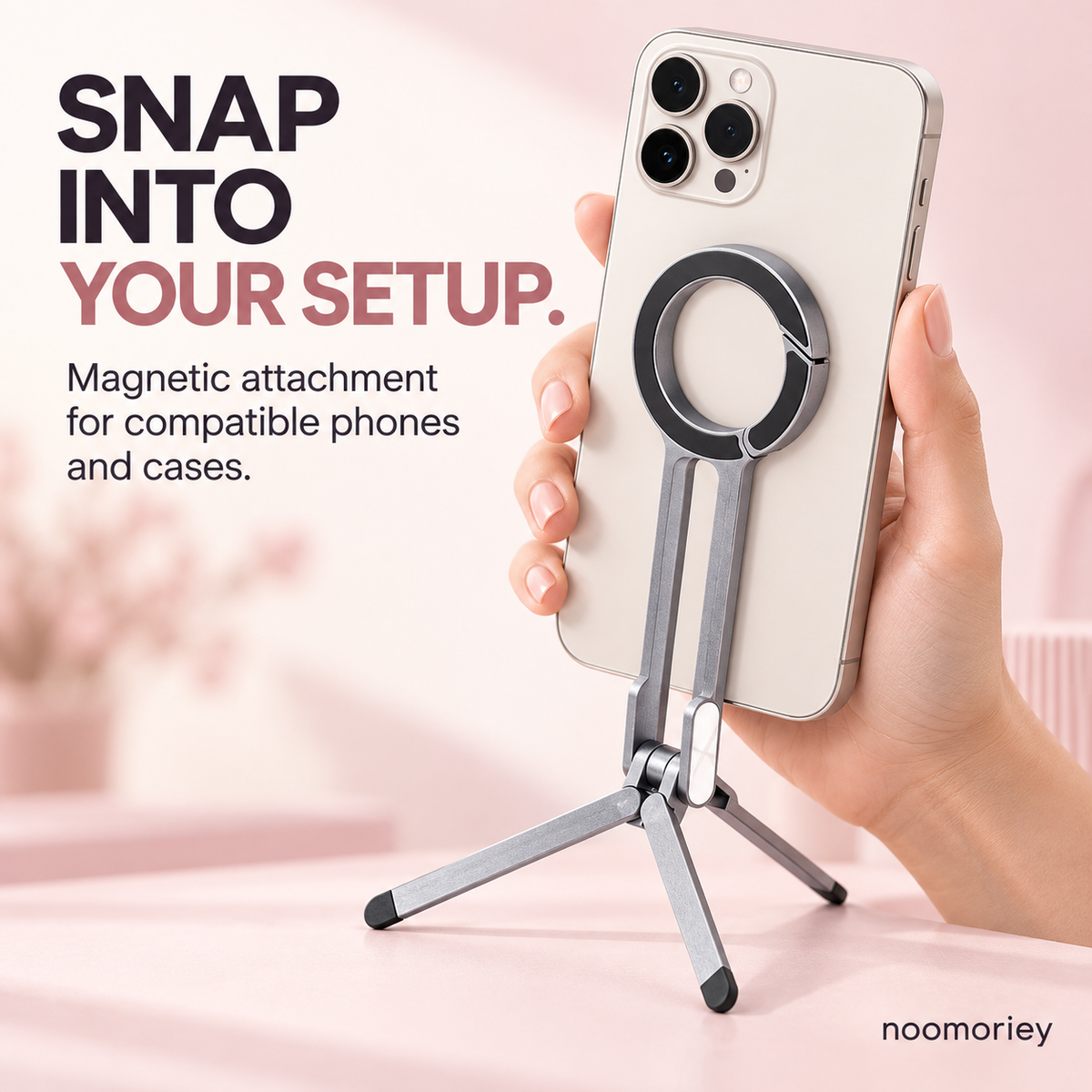 🧲 Foldable Magnetic Phone Stand & Selfie Grip