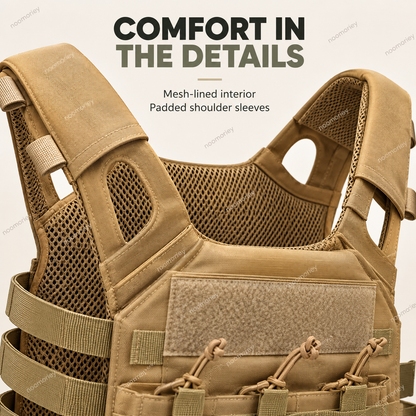 🎒 Lightweight Adjustable Utility Vest – Outdoor Multi-Pocket Chest Bag