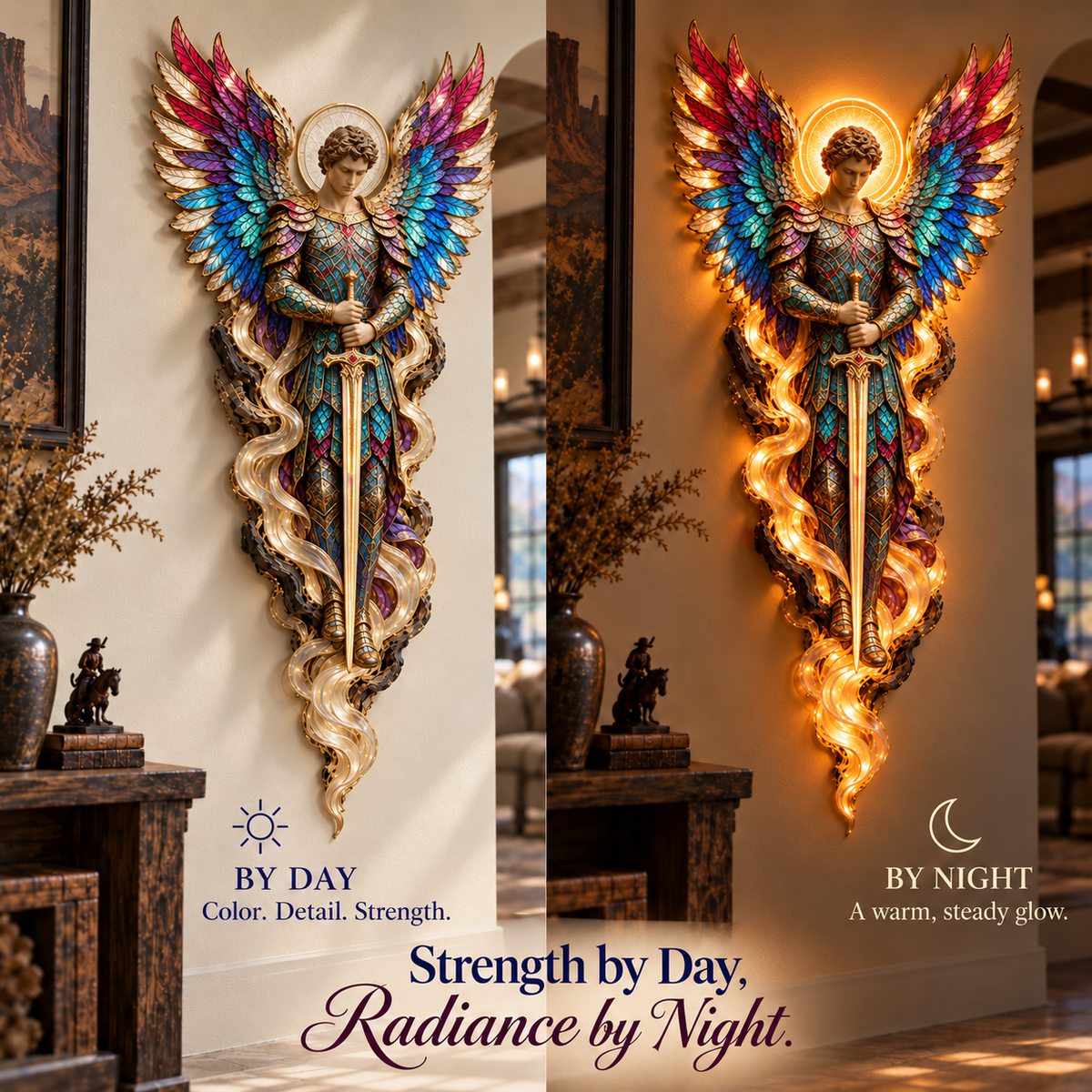 ✝️ ✨ Heavenly Radiance™ Lighted Angel Wall Sculpture