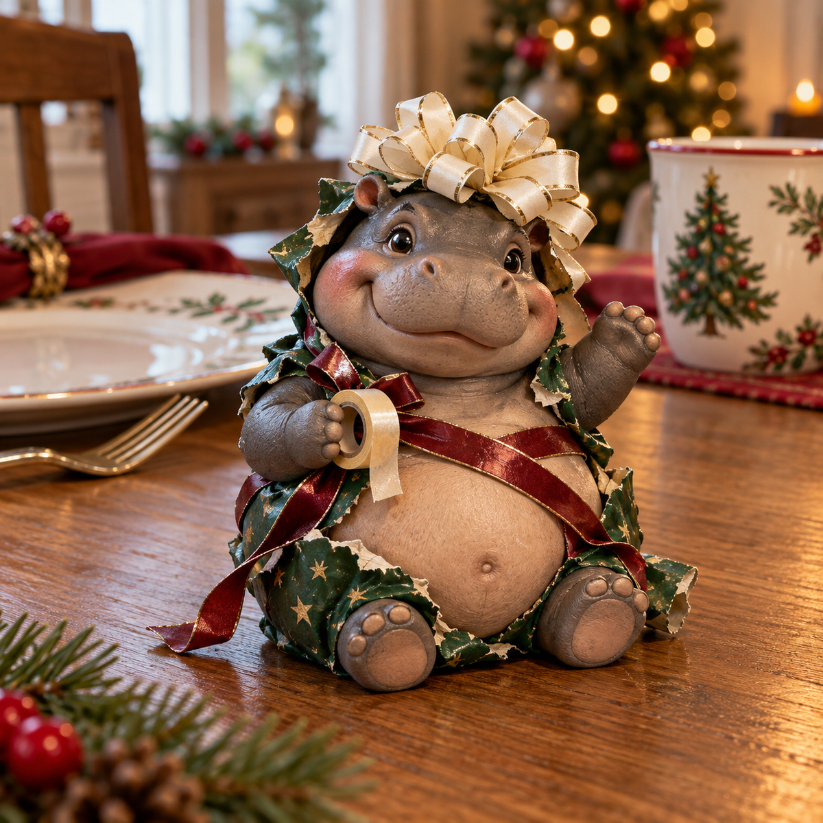 🔥🦛Merry Little Troublemakers – Christmas Hippo Collection