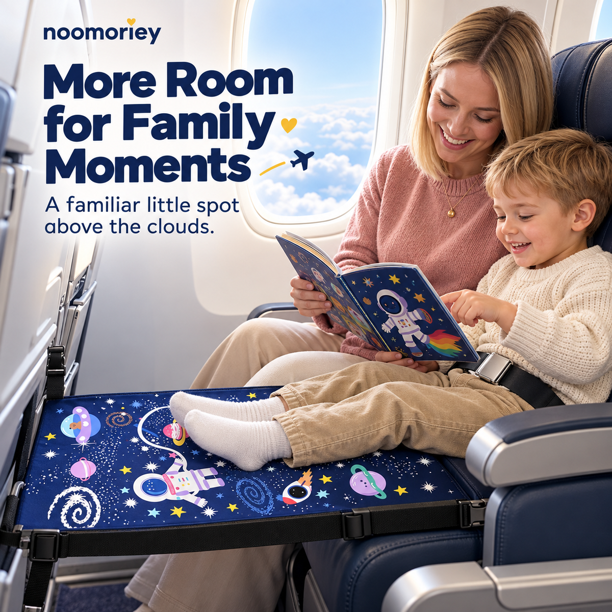 ✈️ Kids’ Airplane Seat Extender – Foldable Travel Leg Rest, No Inflation Needed 🚀