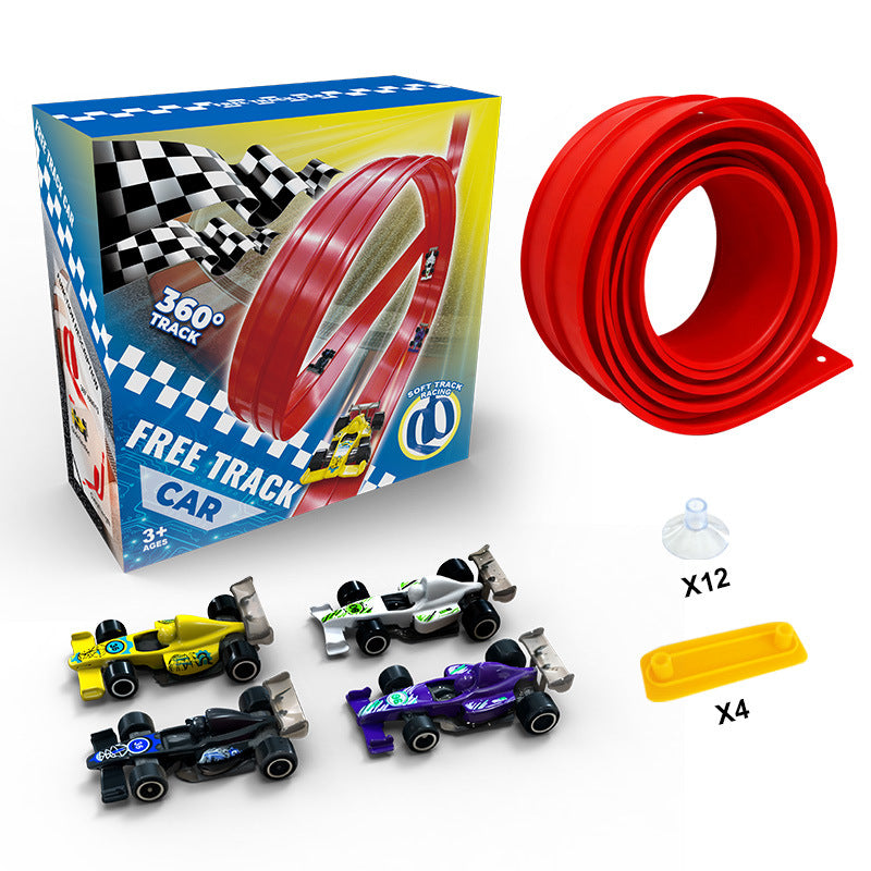 Portable Flex Track Race Car Set
