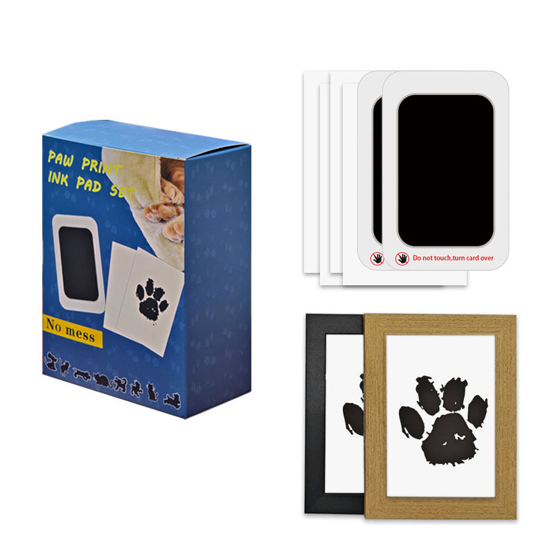 🐾 No-Mess Pet Paw Print Keepsake Kit – Clean-Touch Ink Pad Gift Set for Dogs & Cats