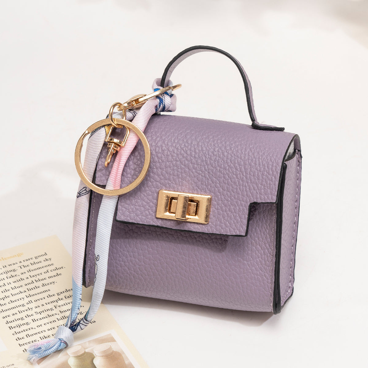 Mini Square Bag Pendant Keychain