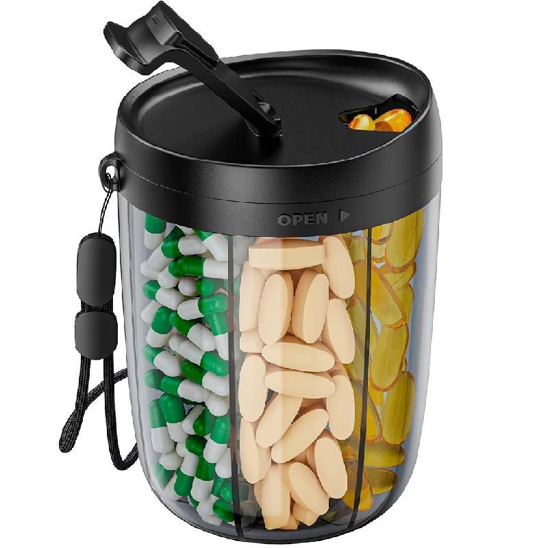 🔥Pill Dispenser Bottle with 6 Compartments | Never Miss a Dose Again! 💊⏰