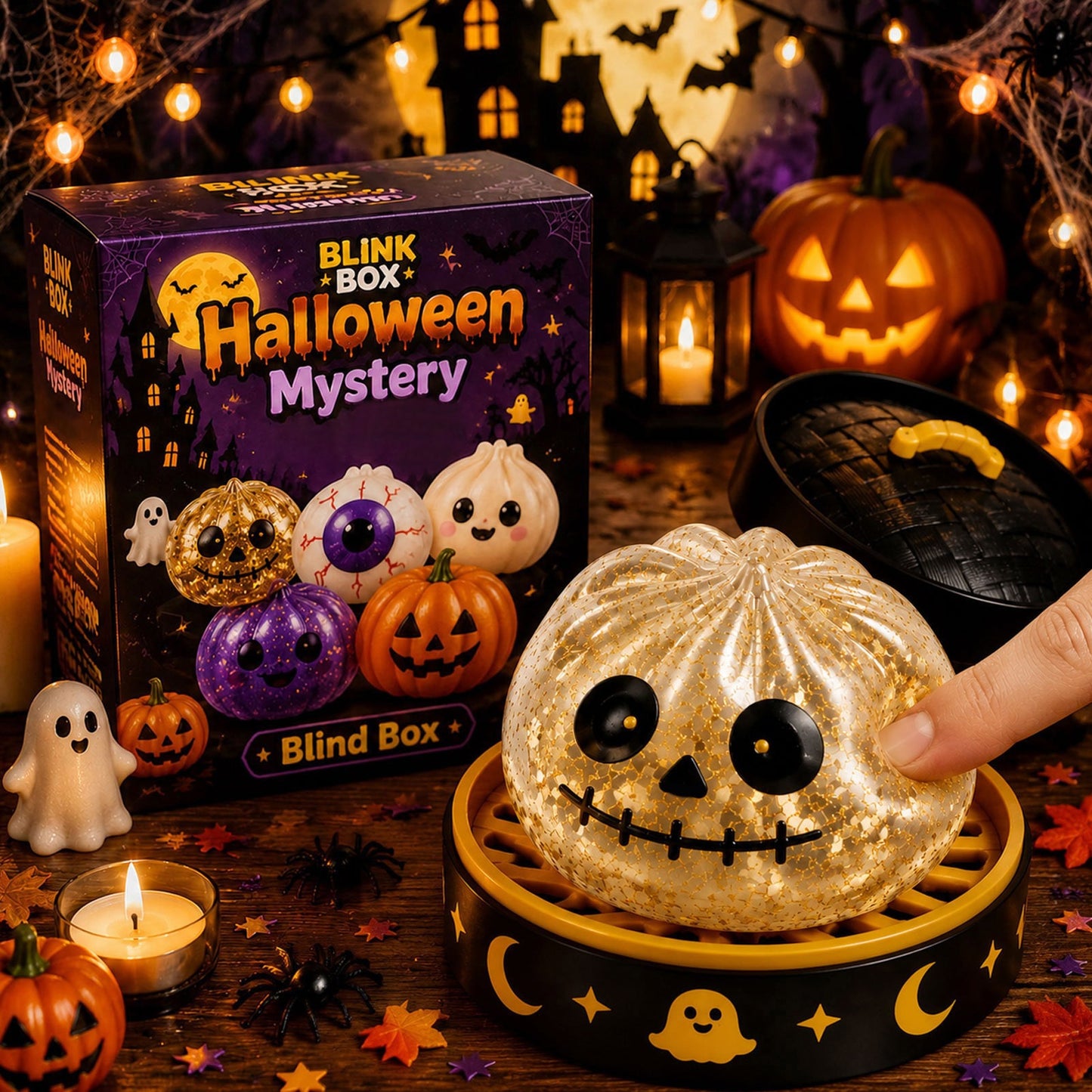 Cute Halloween scary ghost Maruko squeeze toy set