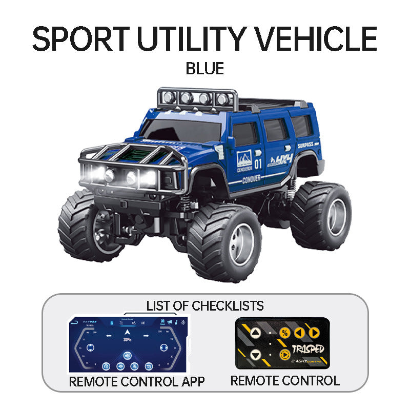 🚙 Mini RC Off-Road Truck – 2.4GHz Remote Control SUV with LED Lights, Spring Suspension & USB Rechargeable Battery 🎁