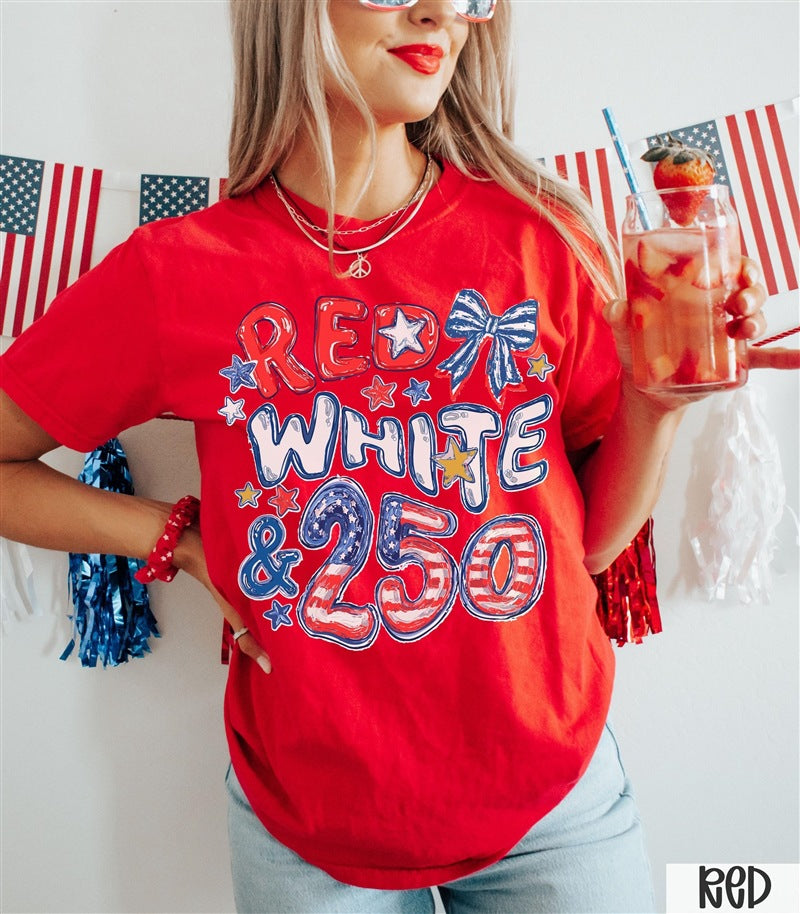 🇺🇸🎆Red White & 250 Shirt, Trendy Women's Tshirt