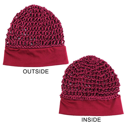 🔥Limited-Time 49% OFF🧶 Wide-Band Crochet Hair Net | 💨 Breathable Stretch Sleep & Beauty Hair Cap