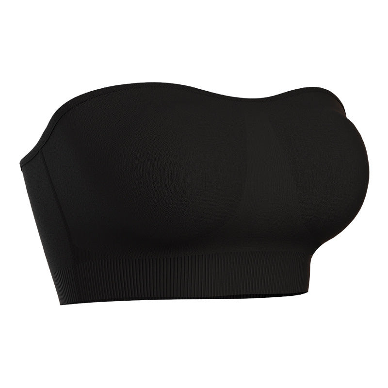 Strapless Bras for Women Non-Slip Silicone Padded Bandeau Bra Wireless Tube Top Bra