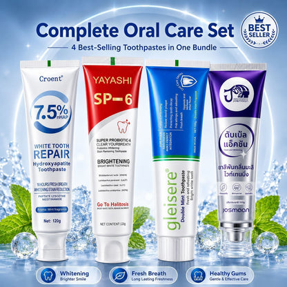 🦷 Probiotic Whitening Toothpaste Set – Stain Removal, Fresh Breath & Brightening Care
