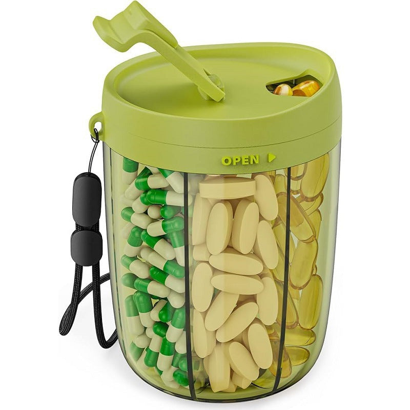 🔥Pill Dispenser Bottle with 6 Compartments | Never Miss a Dose Again! 💊⏰