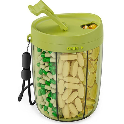 🔥Pill Dispenser Bottle with 6 Compartments | Never Miss a Dose Again! 💊⏰