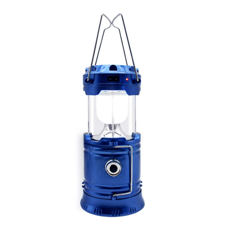 Solar Camping Lantern - Rechargeable LED Lights, Magnetic Base & Foldable Hanging Hook