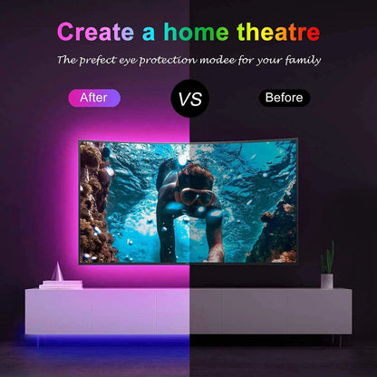 Smart RGB LED Strip Lights – Music Sync, App & Remote Control, Ultra-Long Customizable Mood Lighting