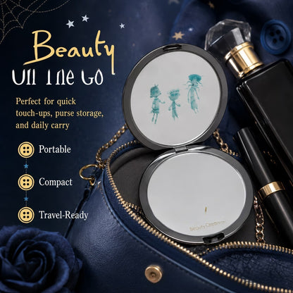 "Button Eyes" Compact Mirror
