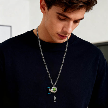 🔥Buy 2 Free Shipping 🔥Mini Fishing Reel Necklace, Fishing Reel Necklace with Rotatable Handle and Precision Detailed for Friend, Family Member