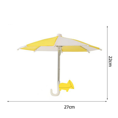 📱☂️Protection Phone Umbrella for Sun Universal Adjustable Piggy Suction Cup Phone Stand with Sun Shade Cover