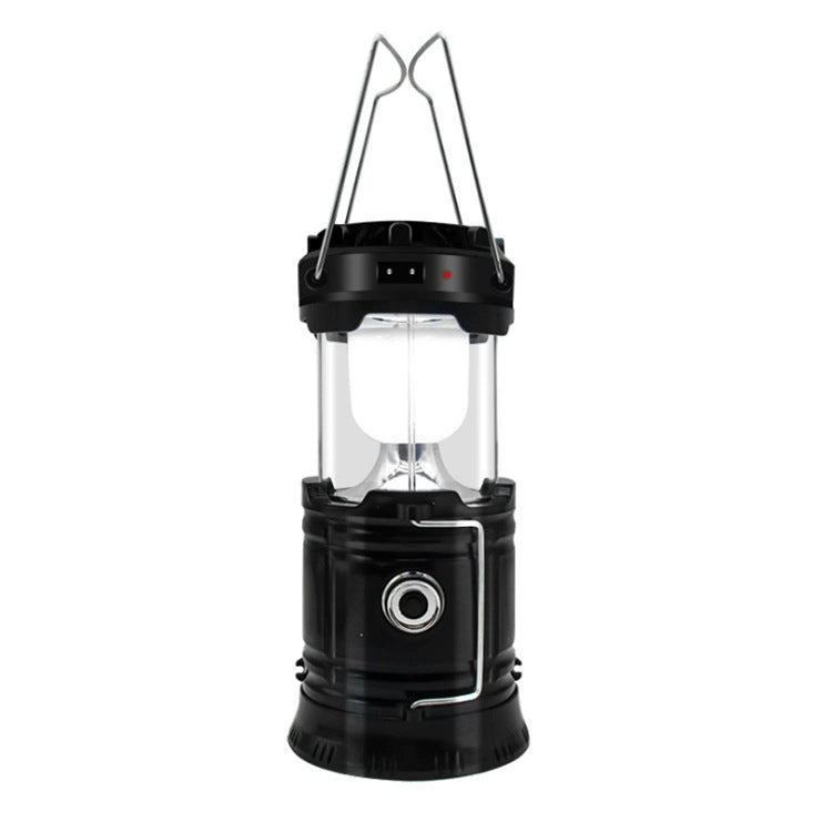 Solar Camping Lantern - Rechargeable LED Lights, Magnetic Base & Foldable Hanging Hook