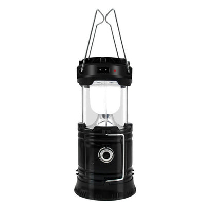 Solar Camping Lantern - Rechargeable LED Lights, Magnetic Base & Foldable Hanging Hook