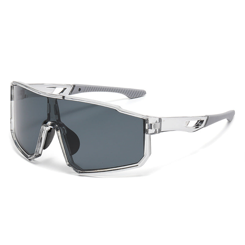 Unisex Statement Sunglasses - Colorful Mirrored 1-Piece Rubber Shield Design, Windproof UV400 Shield