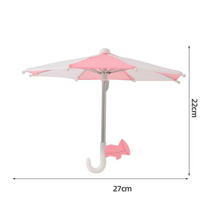 📱☂️Protection Phone Umbrella for Sun Universal Adjustable Piggy Suction Cup Phone Stand with Sun Shade Cover
