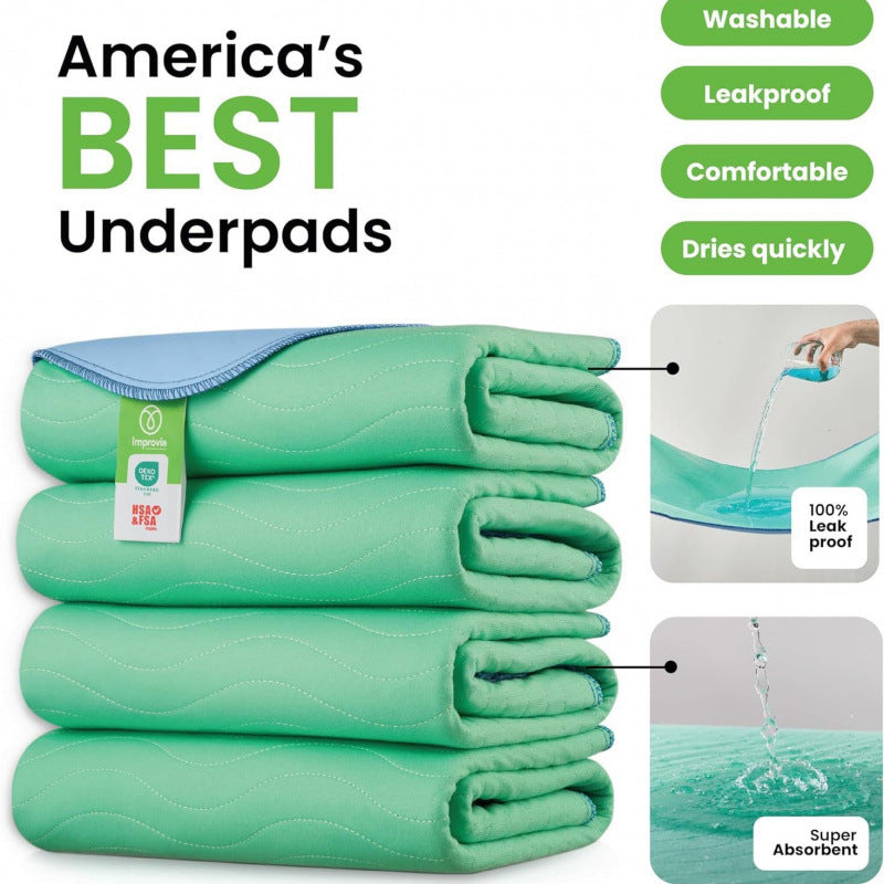 Washable Underpads - Reusable Heavy Absorbency Bed Protection Pads for Kids, Adults and Pets- Waterproof Leakproof